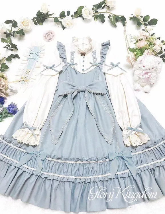 【现货】人形师日系春秋少女软妹洛丽塔Lolita复古洋装OP日常连衣裙