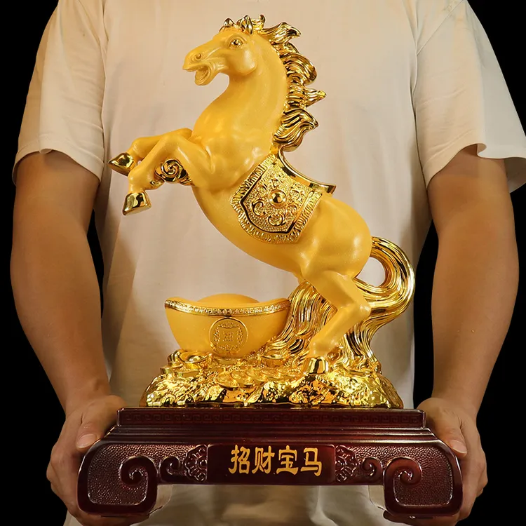 招财宝马摆件生肖马立马上有钱家居玄关装饰办公摆放乔迁开业礼品