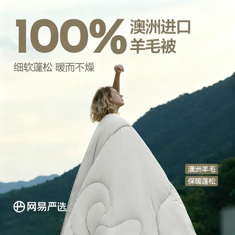 【漠叔专属】网易严选 100%澳洲自发热羊毛被