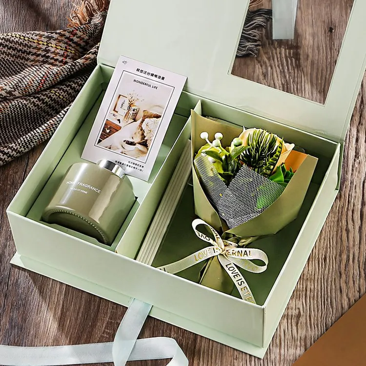 母亲节康乃馨花束送妈妈婆婆三八妇女节实用小礼物香薰礼盒高级感