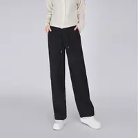 浒城古娘秋季新款国风休闲高腰百搭纯色显瘦女直筒裤WH05007309