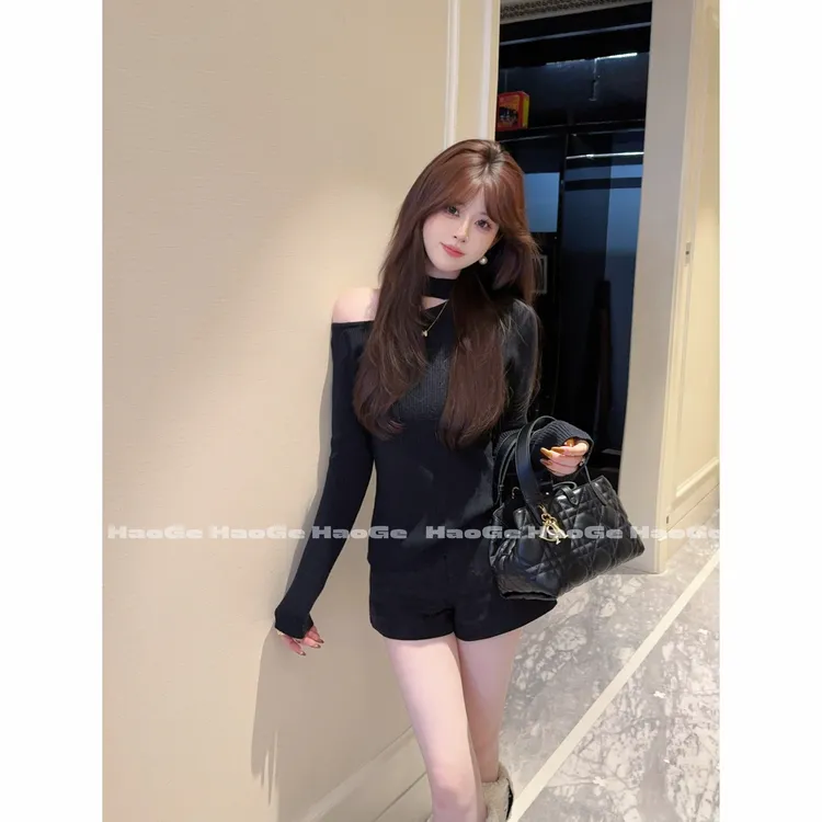 浩哥严选●针织衫预HGQ5ZZS4606A显瘦气质长袖短款时尚修身设计款