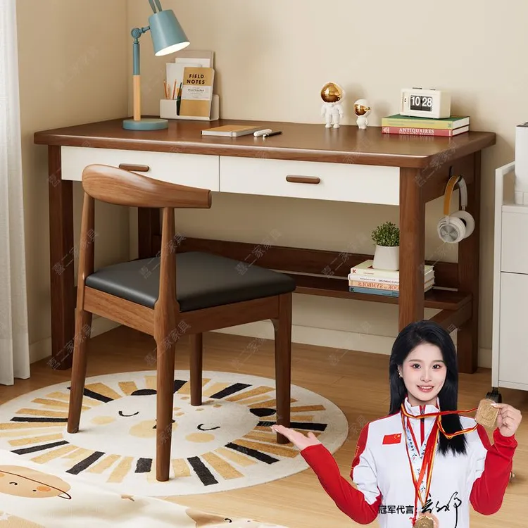 【清仓浮力】实木书桌现代简约电脑桌卧室桌子高中学生写字桌