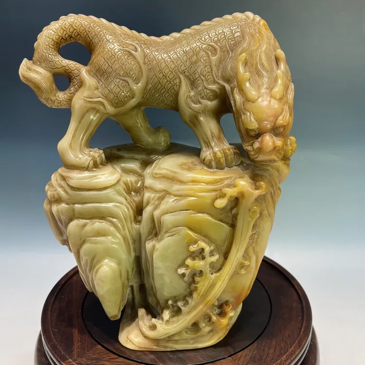 寿山石摆件，精工巧雕——龙生九子之蚣蝮