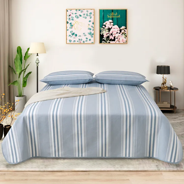 《32支凉席》精梳棉32支加密加厚粗布凉席三件套 柔软 可机洗