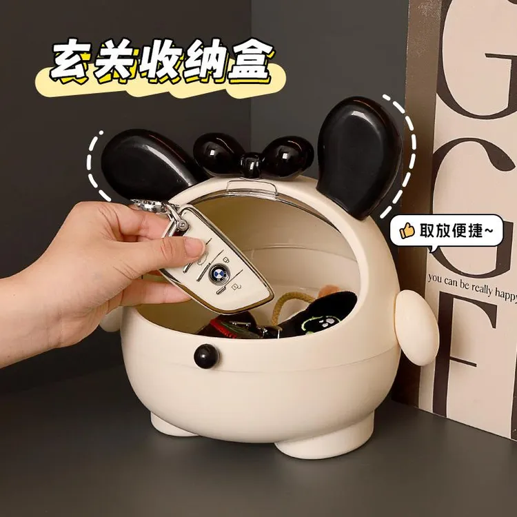玄关收纳盒门口钥匙入门轻奢摆件桌面高级感高颜值客厅入户收纳盒