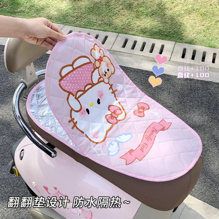KT电动车夏季防晒坐垫翻翻垫电瓶摩托车防水座套座位座椅套通用