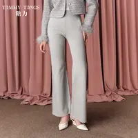 2087【金拐子专属】糖力高腰卫裤长裤女微喇叭休闲裤TWRQK62087