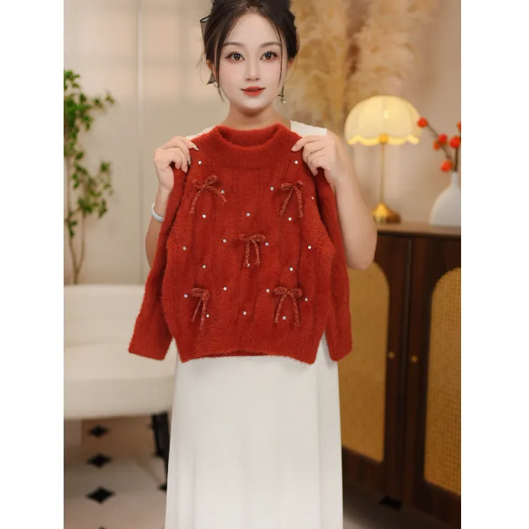 女童洋气儿童新款毛衣秋冬时尚针织套头外套