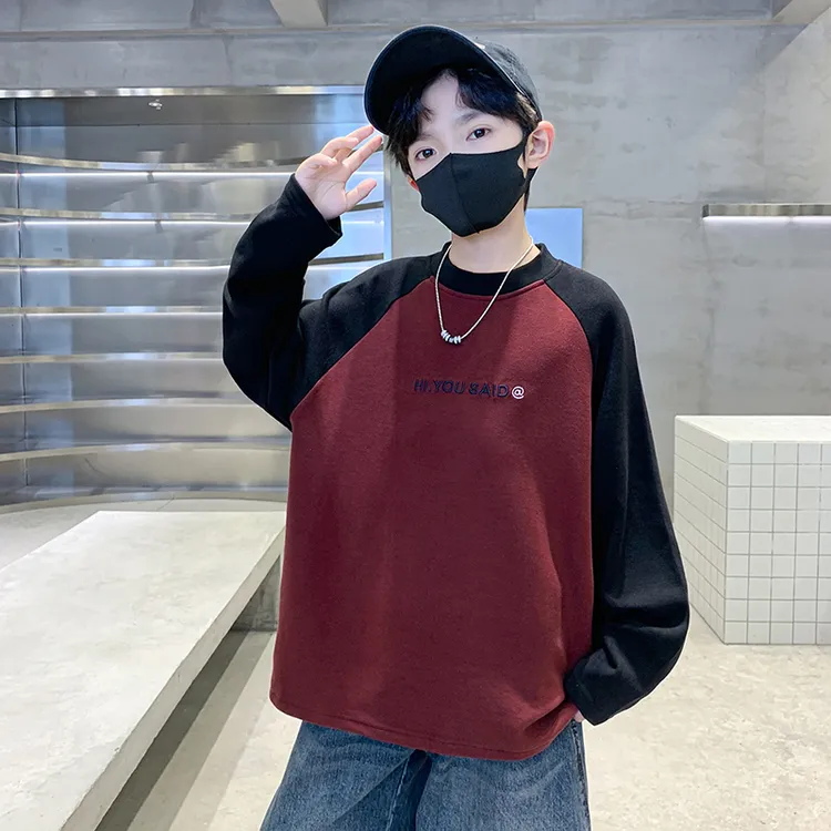 儿童装男童冬季加绒T恤打底衫2025新款中大童秋冬款男孩德绒保暖t