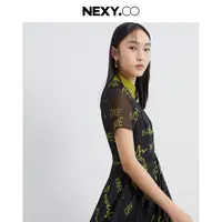 【晨粉专享价】夏季都市休闲不规则裙摆衬衫裙女