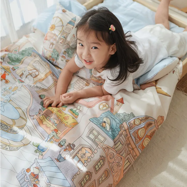 100支纯棉幼儿园被子三件套午睡被褥六件套宝宝入园午睡七件套