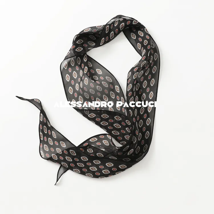 AP洛哥42065AS【飘薄】100桑蚕丝复古小花双面印花时尚百搭丝巾