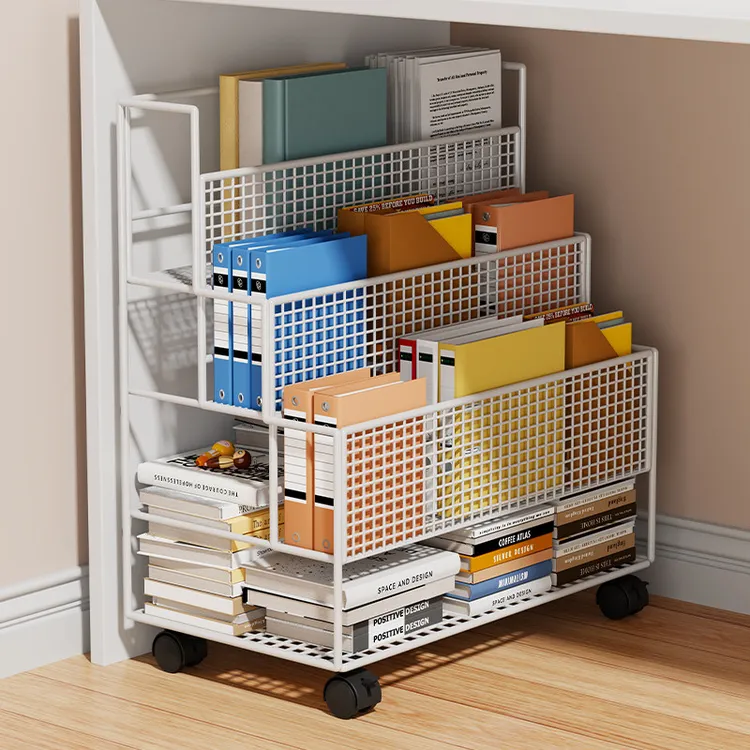 办公室桌下文件收纳架办公桌文件收纳盒书架办公文件架工位神器多