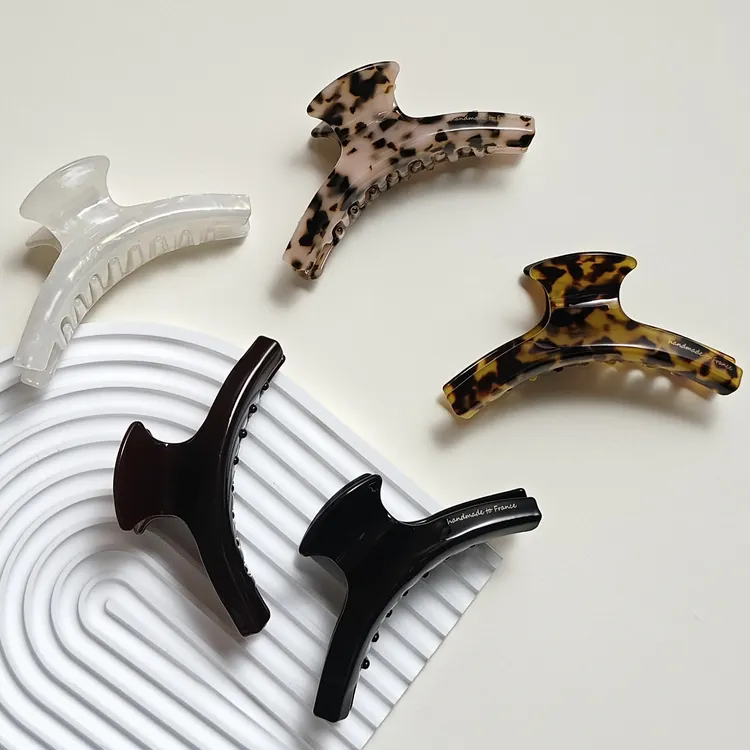 法式11.5cm醋酸弧形抓夹高级简约半圆弧盘发夹女热卖鲨鱼夹发饰