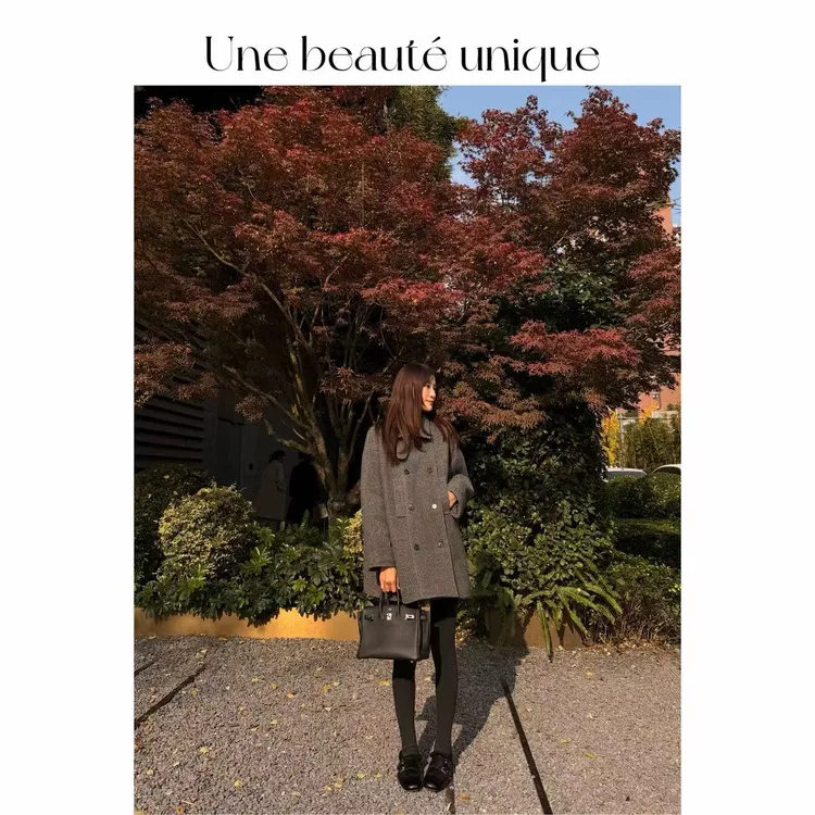 【希恩】气质休闲时尚翻领宽松百搭秋冬保暖复古轻奢设计师韩版外套