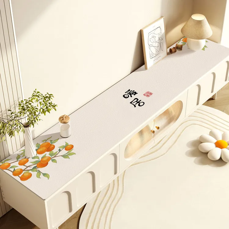 轻奢高级感餐边柜桌垫玄关鞋柜垫子家用电视柜台面保护垫盖布桌布