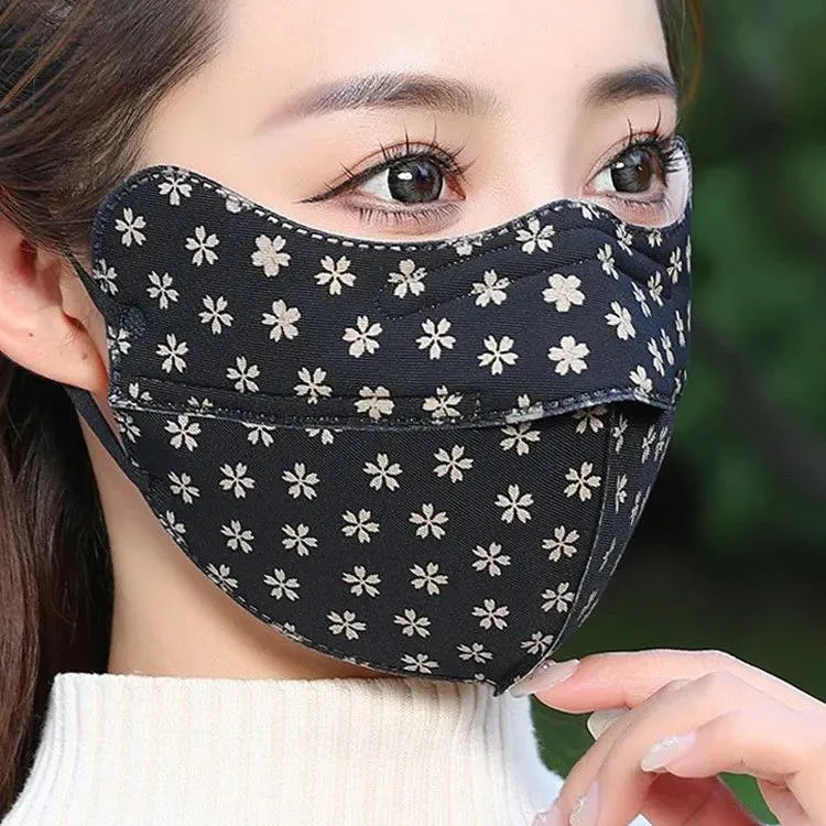 保暖口罩冬季加厚女开口防起雾护眼角防寒防风可水洗加大护脸面罩