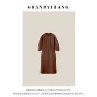【艳姐推荐】早秋新款休闲简约气质长袖连衣裙24023