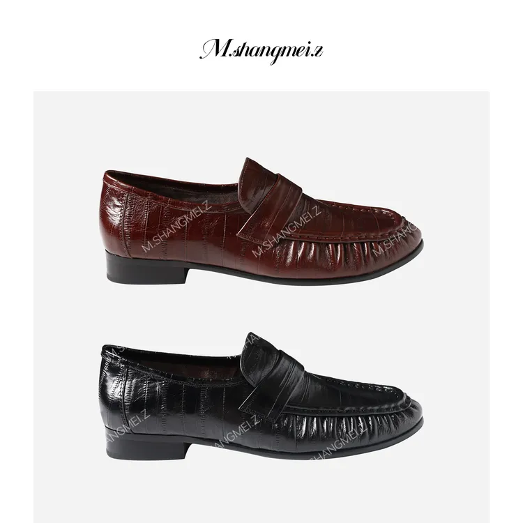 M.SHANGMEI.Z/沐熙美大哥复古港风通勤商务舒适软底乐福鞋F07380