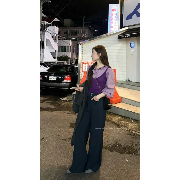 【DATOUHEI 秋季新品】“秋意暖色"2025秋衬衫裤子背心D225A15821