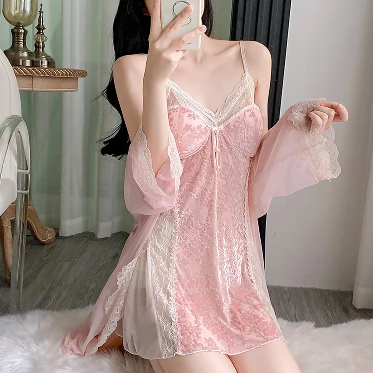 高级纯欲风镂空睡裙新款洋气上档次性感睡衣高级感纯欲风