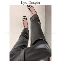 【LYU律律】质感显瘦百搭九分皮裤女L134