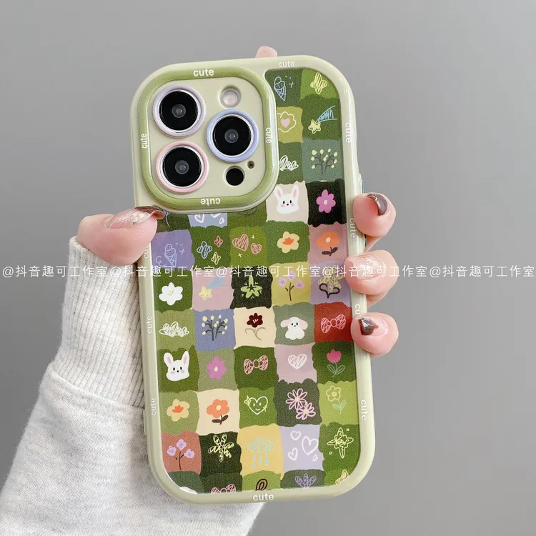 奶油壳适用iphone17promax苹果16手机壳15/14/13/12/11华为潮涂鸦