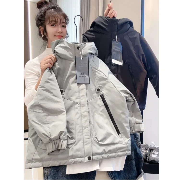 冲锋衣夹棉外套男女童秋冬防水防寒保暖运动冲锋衣大童户外棉服zl