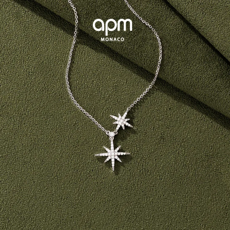 APM Monaco 双流星baby六芒星女款项链明星同款首饰高级感饰品