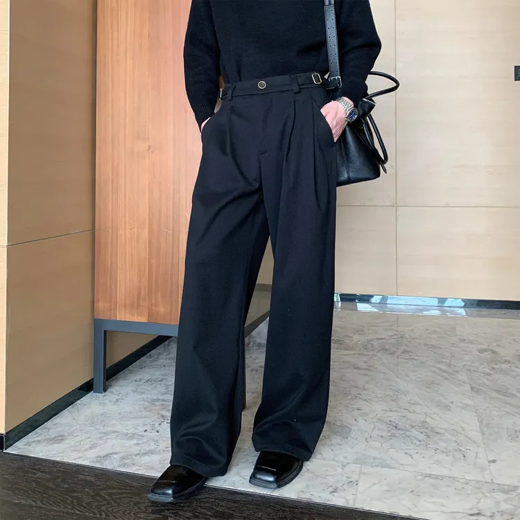 一轩轩轩【柔软轮廓】冬季加厚保暖百搭男宽松休闲裤直筒长裤880595