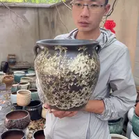 紫砂花盆口25高25（一个姹寂大号