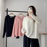 卡洛町大码女装110-200斤秋季新款连帽针织衫韩版休闲上衣5021