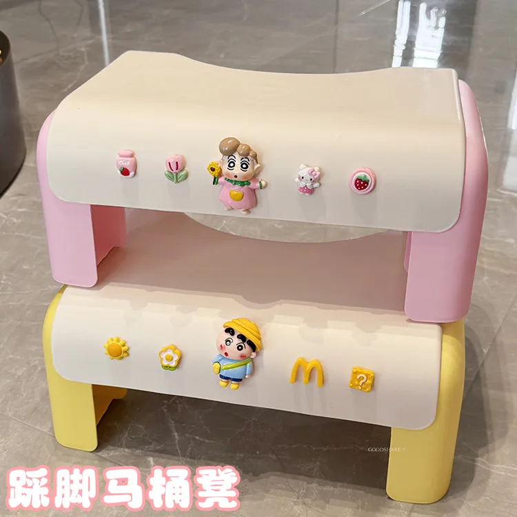 马桶凳垫脚凳家用可爱卡通蜡笔小新厕所蹲坑神器儿童成人踩踏凳子