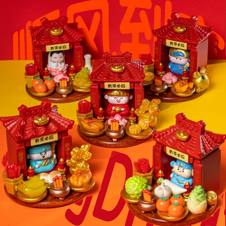 顺风到富系列树脂财神摆件冰箱贴潮玩高货摆件创意