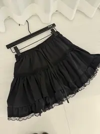 阿丹家   蓬蓬裙纯色短裙蛋糕裙裙子半身裙蕾丝20250926