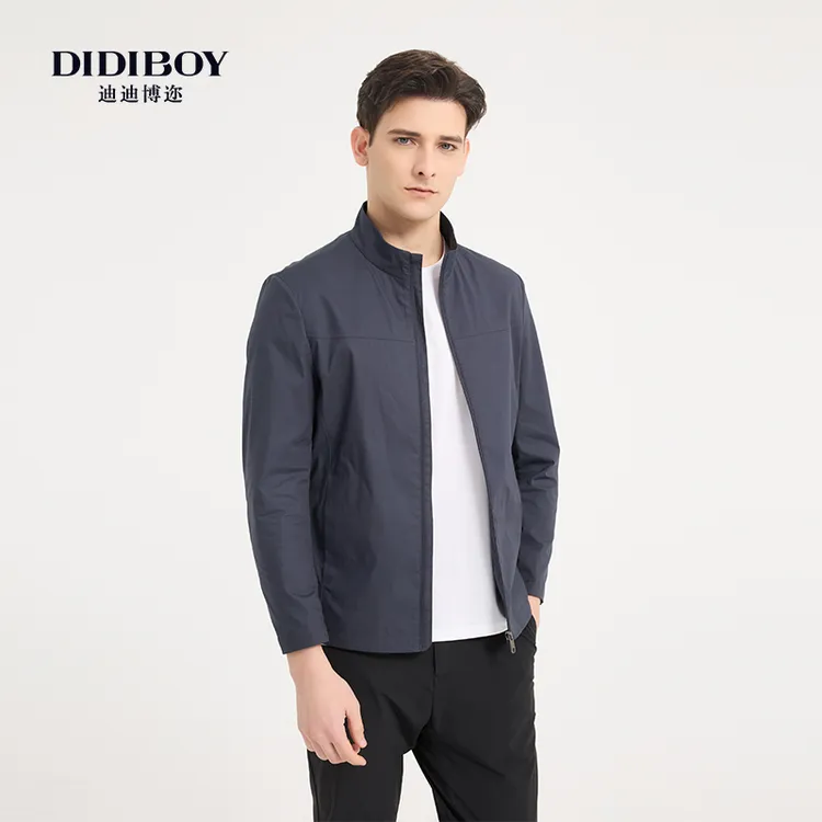 DIDIBOY/迪迪博迩【直播专享】25春高定微皱砂洗质感商务夹克外套男