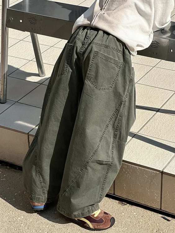 男童裤子儿童秋季韩版2025新款童装工装裤宽松男宝宝休闲百搭直腿