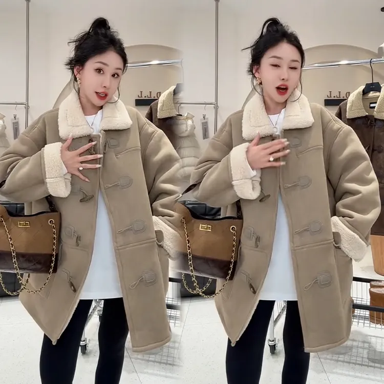 2025秋冬新款时尚显瘦气质网红高档洋气女高级百搭宽松大码外套潮