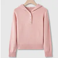 【100%羊毛】新款亮片连帽羊毛衫女长袖减龄针织上衣 蝎子 2987