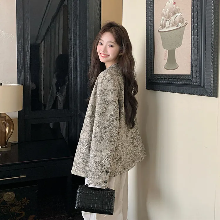 小香风设计感重工外套女2025春秋新款复古小众高级感百搭夹克上衣