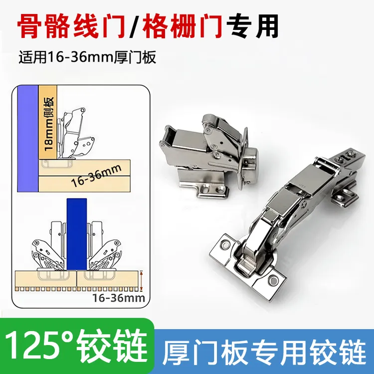 骨骼线门36mm厚门板铰链3公分格栅造型门30厚门专用125度阻尼铰链