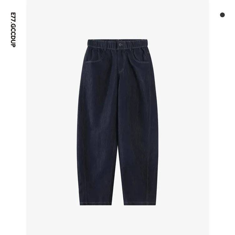  2025夏季高级感男装纯色百搭设计感宽松长裤潮流舒适时尚休闲裤