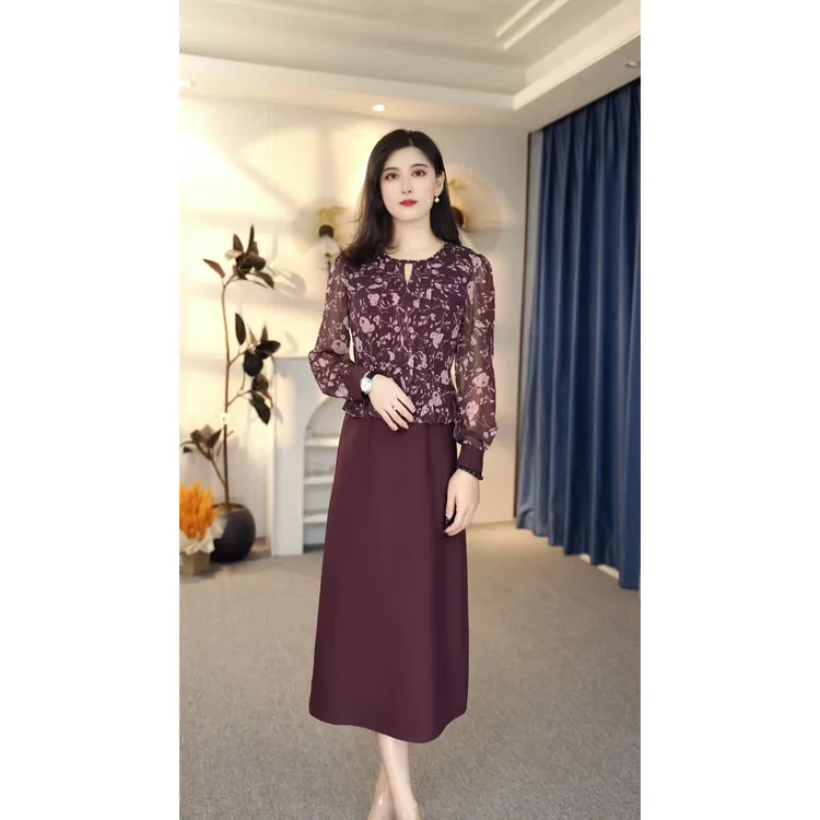 秋季高端大码显瘦 3002 气质时尚百搭女装连衣裙