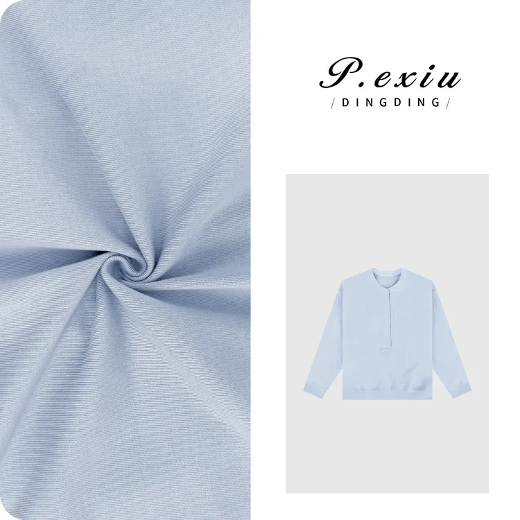 PanYiXiu/潘依绣100%棉半开领简约纯色圆领长袖卫衣 W-63346