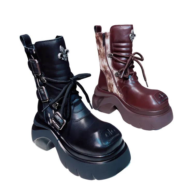 LNRZ｜女鞋｜厚底｜马丁靴中筒