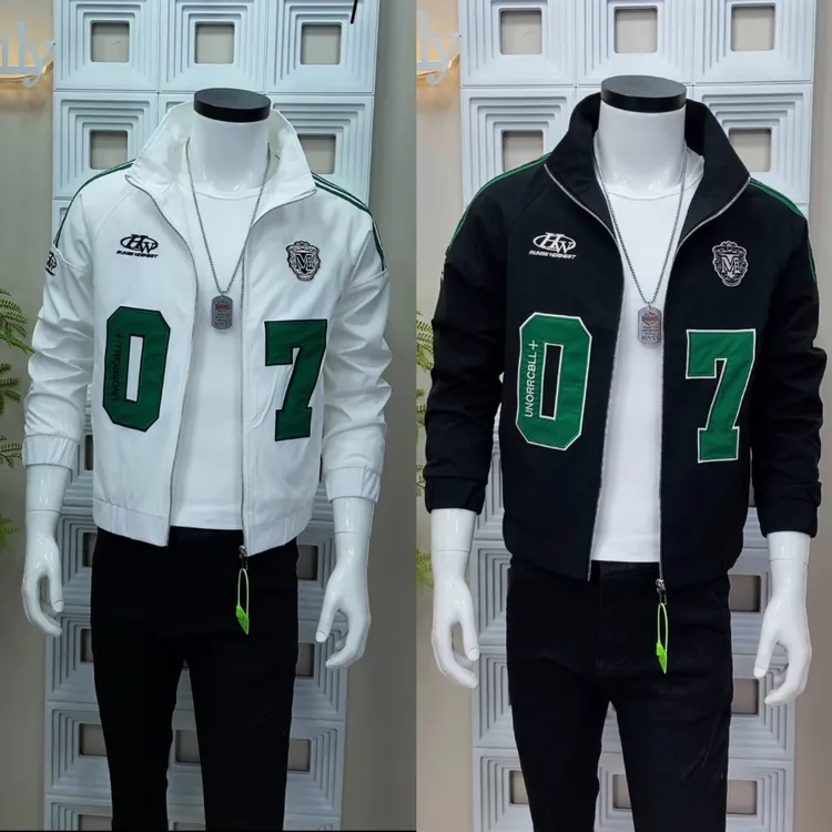 男士新款秋季帅气夹克韩版潮流立领上衣修身百搭时尚休闲男外套