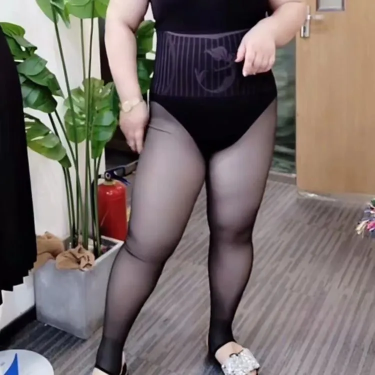 买一送一早秋透肤免脱光腿神器单层防勾丝高腰收腹提臀袜