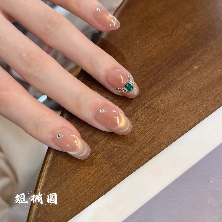 绿茵公主-壹心纯手工穿戴甲 美甲贴片可拆卸假指甲10片装