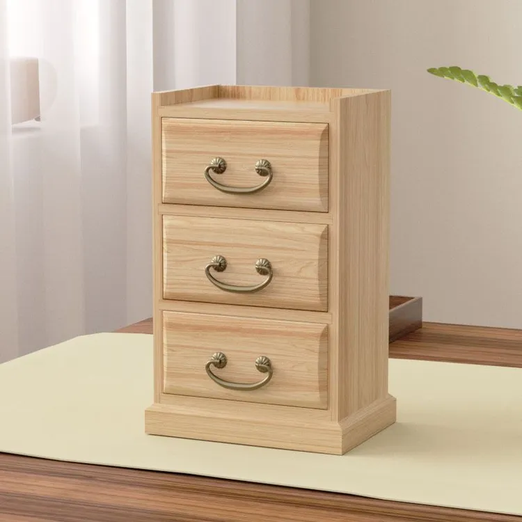实木收纳盒复古整理木质桌面首饰化妆品抽屉式桌面收纳盒简约收纳